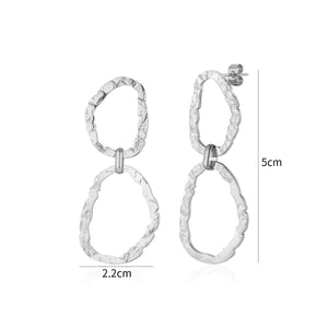 Ohrstecker geformte Ringe Silber