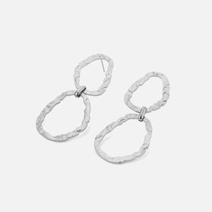 Ohrstecker geformte Ringe Silber