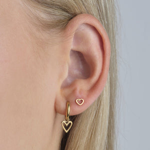 Ohrstecker Herz Gold