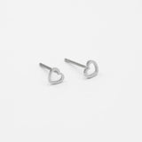 Ohrstecker Herz Silber