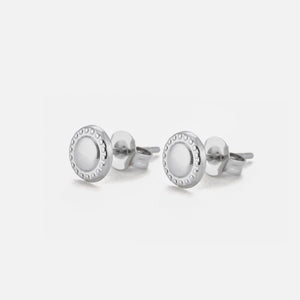 Ohrstecker Kreis mit Punkten Silber