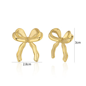 Ohrstecker Schleife Gold