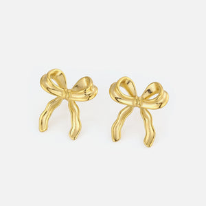 Ohrstecker Schleife Gold