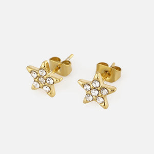 Ohrstecker Stern Steine Gold