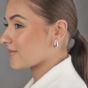 Ohrstecker Tropfen 25mm Gold