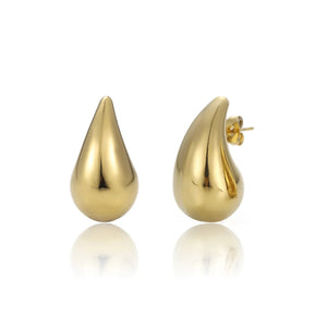 Ohrstecker Tropfen 31mm Gold