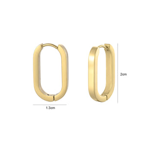 Ovale Ohrringe Gold