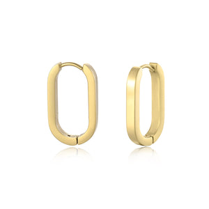 Ovale Ohrringe Gold