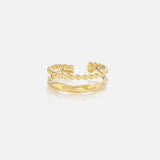 Ring zweischichtig geformtes Gold