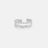 Ring zweischichtig geformtes Silber