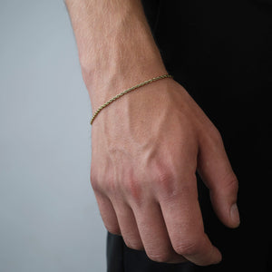 Rope Armband 2 mm Gold