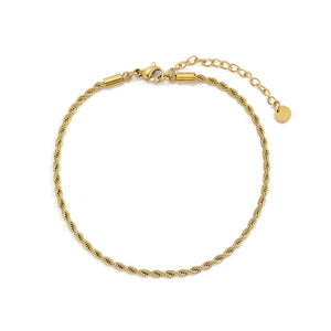 Rope Armband 2 mm Gold