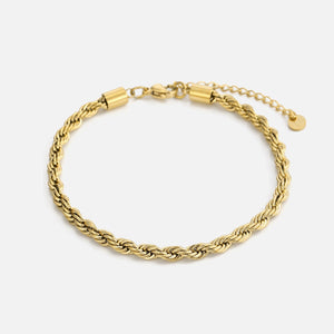 Rope Armband 4 mm Gold