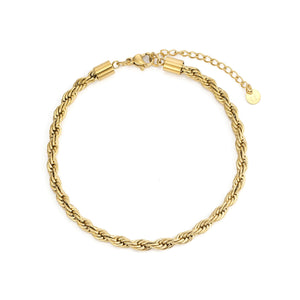 Rope Armband 4 mm Gold