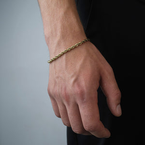 Rope Armband 4 mm Gold