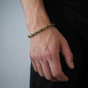Rope Armband 8 mm Gold