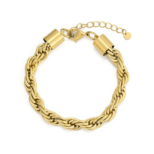 Rope Armband 8 mm Gold