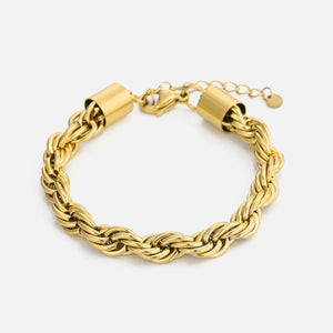 Rope Armband 8 mm Gold