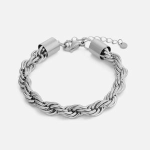 Rope Armband 8 mm Silber