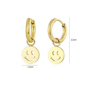 Smiley Ohrringe Gold