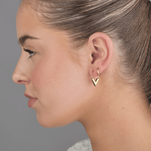 V-Ohrringe Gold groß