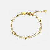 Zweischichtigen Kugelarmband Gold