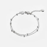 Zweischichtigen Kugelarmband Silber